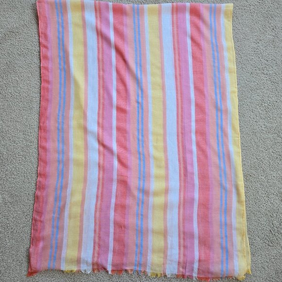 Talbots Accessories - NWOT Talbots Linen Blend Summer Stripe Scarf